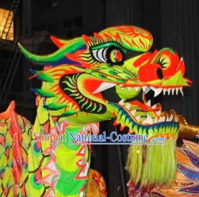 Handmade Chinese Festivals and Events Celebration Luminated Dragon Dancing Costumes Complete Set