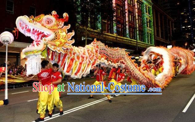 Best Supreme Classic Chinese Handmade Dragon Dance Costumes Complete Set