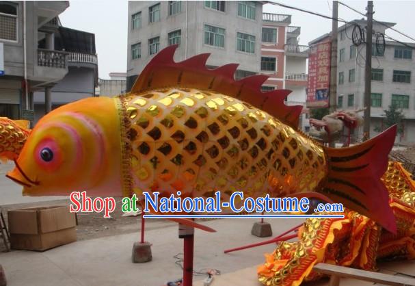 Traditional Chinese Fish Carp Dance Costume Arts and Crafts for Holding and Display