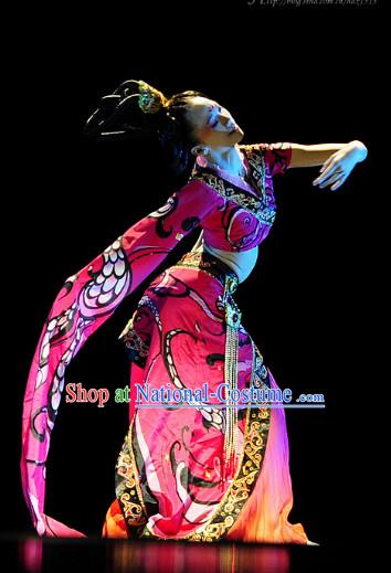 Traditional Chinese Classical Dance Jewelry and Dance Costumes Complete Set