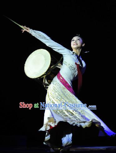 Chinese Classical Drum Dance Costumes Complete Set