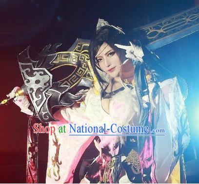 Ancient Chinese Swordswoman Cosplay Costumes Complete Set