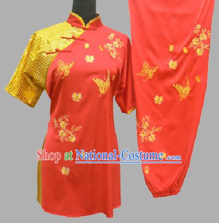 Professional Competition Butterfly and Flower Tai Chi Outfit for Men or Women