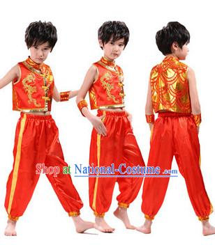 Traditional Chinese Dragon Dancer Uniform for Kids