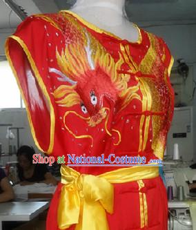 Top Competition Championship Dragon Embroidery Kung Fu Clothes for Men