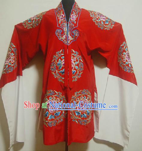 Chinese Ancient Red Phoenix Embroidery Wedding Robe