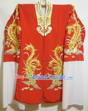 Chinese Red Phoenix Embroidery Wedding Clothes