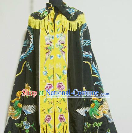 Chinese Black Embroidered Mantle