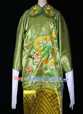 Chinese Ancient Long Sleeves Dragon Embroidery Robe for Men