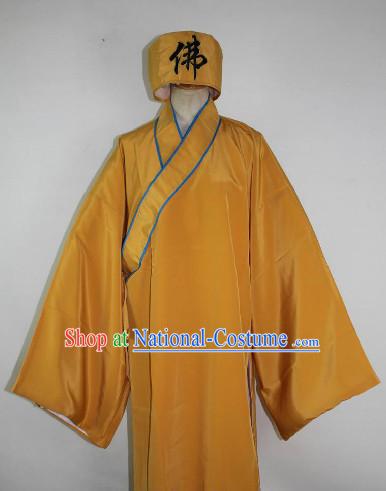 Chinese Ancient Nun Costumes and Hat Complete Set