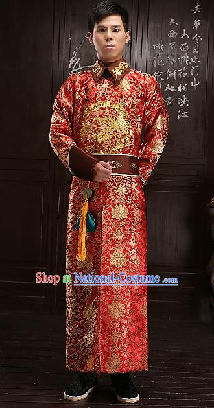 Traditional Chinese Qing Dynasty Prince Clothes Complete Set