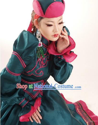 Mongolian Queen Garment and Hat Complete Set