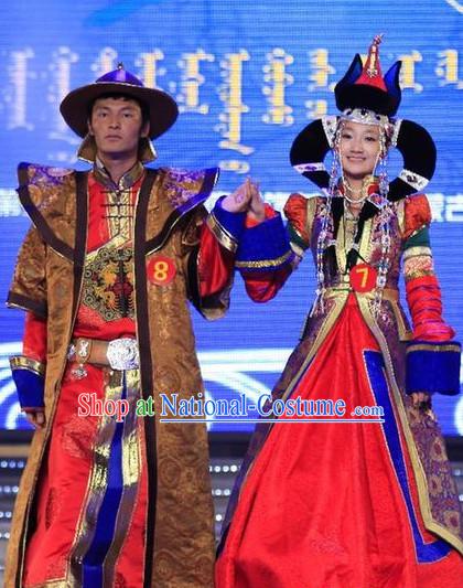 Mongolian Emperor and Empress Clothes and Hats