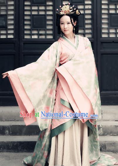 Ancient China Princess Pink Clothes Full Set