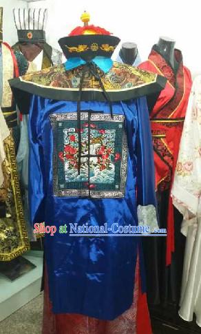 Ancient Chinese Official Clothing and Hat Complete Set for Men