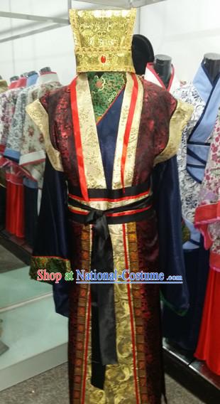 Ancient Chinese Court Dress and Hat for Men