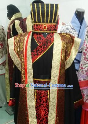 Ancient Chinese Court Costume and Hat for Men