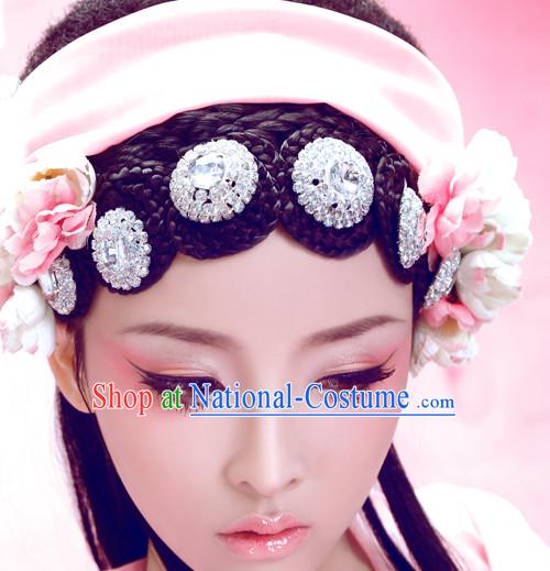 Chinese Professional Drama Long Wig and Hair Accessories