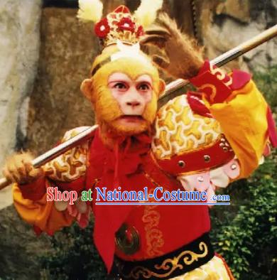 Monkey King Sun Wukong Armor Costumes and Helmet Complete Set