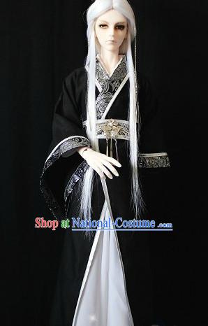 Traditional Chinese Black Hanfu Dresses for Men