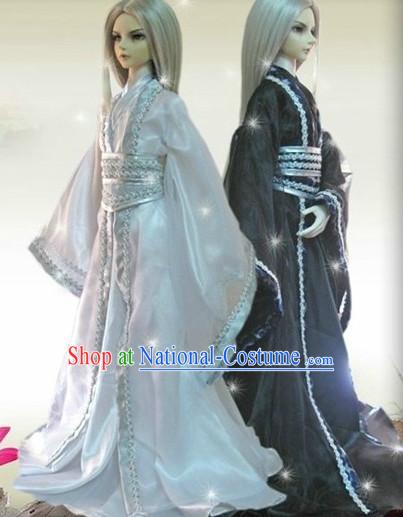 Black and White Hanfu Clothing 2 Complete Sets for Brothers