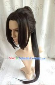 Ancient Hero Cosplay Black Long Wig for Men