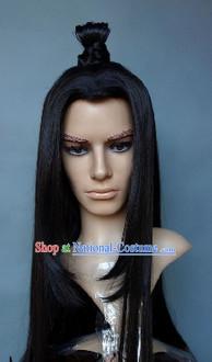 Chinese Young Handsome Men Black Wig