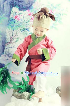 Ancient Chinese Students Costumes Complete Set for Kids