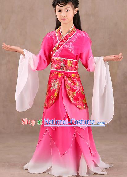 Long Sleeves Classical Dancing Costumes Complete Set for Kids