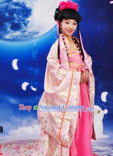 Ancient Chinese Tang Princess Costumes Complete Set for Kids