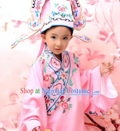 Traditional Peking Opera Costumes and Hat for Kids