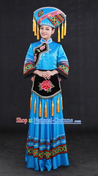 Zhuang Ethnic Minority Clothing Complete Set