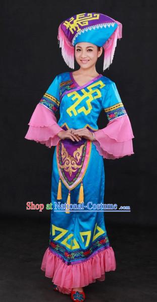 Guangxi Zhuang Minority Festival Celebration Clothes and Hat