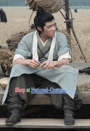 Ancient Chinese Male Civilian Dresses Complete Set for Men