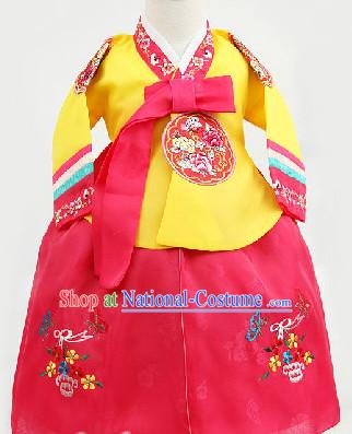 Korean Traditional Hanbok for School Students from 1 Year Old to 15 Years Old