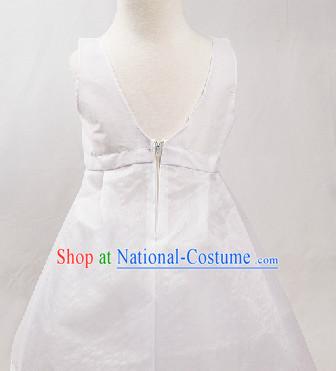 Korean Traditional Hanbok White Inside Skirt for Kids