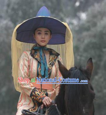 Tang Dynasty Royal Lady Costumes and Headwear Complete Set