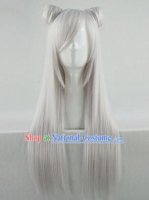 Ancient Chinese Fairy Cosplay White Wig for Teenagers