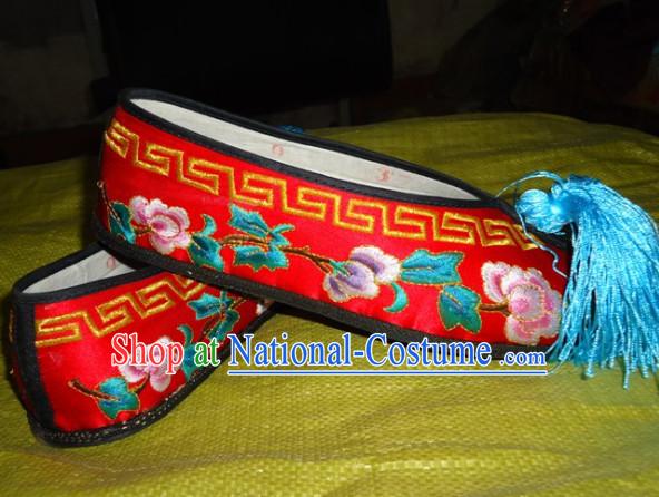 Traditional Beijing Opera Hua Dan Embroidery Shoes