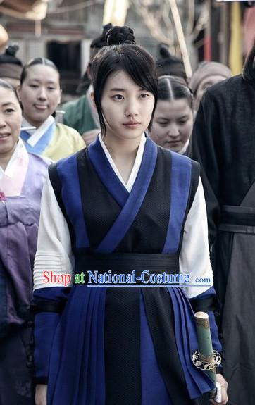 Traditional Korean Swordwoman Costumes Complete Set