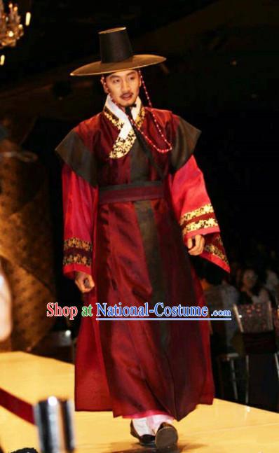 Korean Traditional Royal Family Man Clothes and Hat