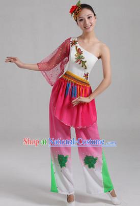 Enchanting Effect Traditional Folk Dancing Costumes and Headwear Complete Set for Girls