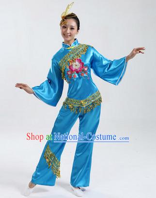 Traditional Asian Dance Costumes Complete Set for Women