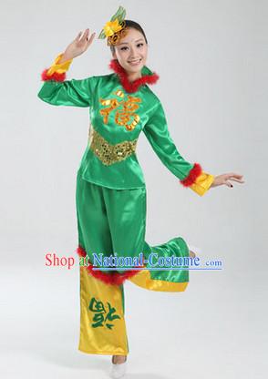 Traditional Asian Dance Costume Complete Set for Women 1