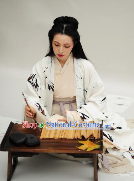 Tang Dynasty Traditional Female Poet Dresses for Women