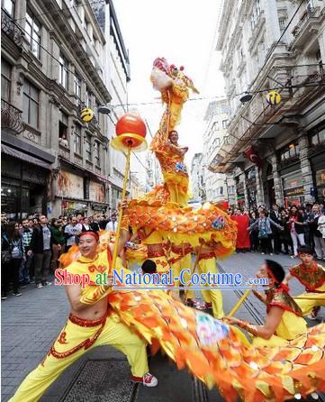 Supreme Chinese Happy Celebration Parade Chongqing Dragon Dancing Costumes Complete Set