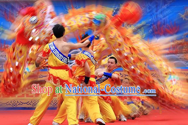 Professional Stage Performance Handmade Chinese Chongqing Dragon Dancing Costumes Complete Set