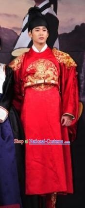 Kim Soo Hyun Ancient Korean Emperor Costumes and Hat for Men