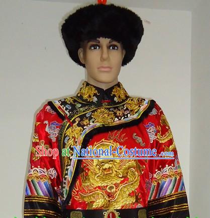 Imperial Palace Royal Family Member Chieftain Wedding Dress and Hat for Men