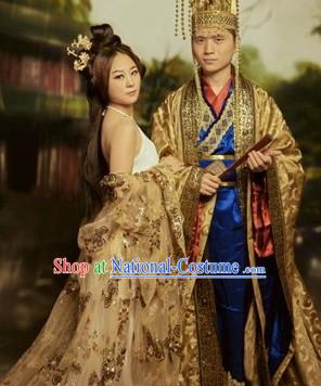 Imperial Palace Emperor and Empress Costumes and Hat for the Couple